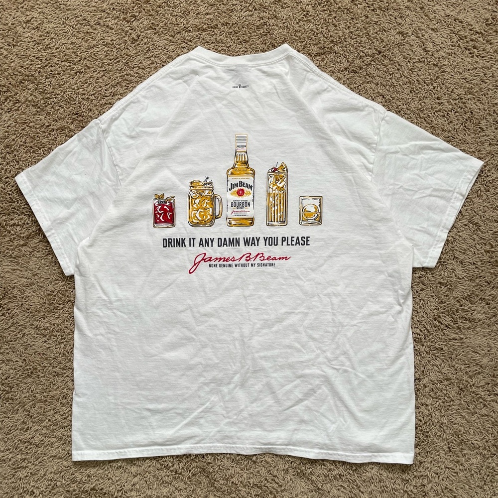 Jim Beam Any Way You Please T Shirt Men’s Size 2XL White